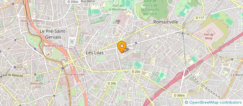 localisation de l'entreprise SCI SAGATO à LES LILAS