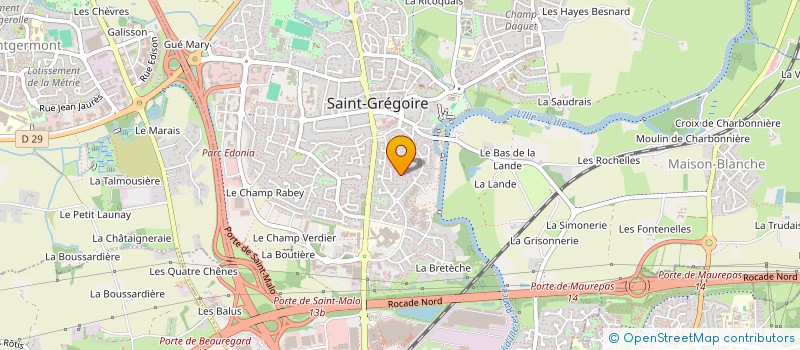 localisation de l'entreprise SCI SAGI  SAINT-GREGOIRE