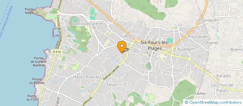 localisation de l'entreprise SCI SAGITAIRE à SIX-FOURS-LES-PLAGES
