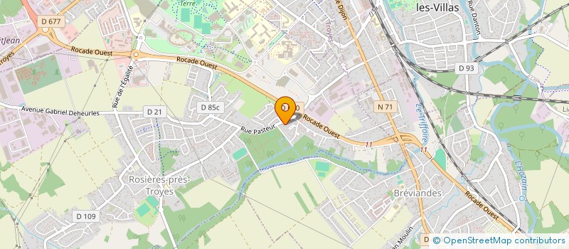 localisation de l'entreprise SCI SAGITTAIRE  ROSIERES-PRES-TROYES