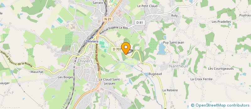 localisation de l'entreprise SCI SAGNOU  THIVIERS