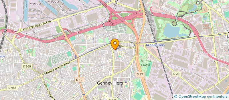 localisation de l'entreprise SCI SAHRAH à GENNEVILLIERS