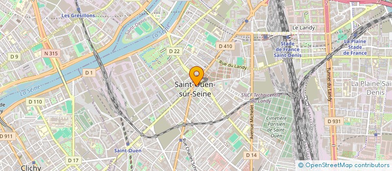 localisation de l'entreprise SCI SAINT ANTOINE à SAINT-OUEN-SUR-SEINE