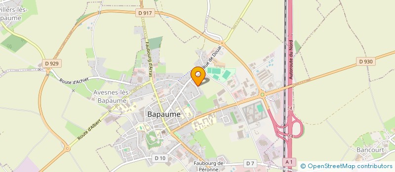 localisation de l'entreprise SCI SAINT AUBIN  BAPAUME