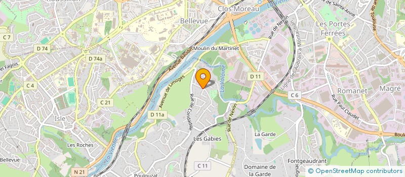 localisation de l'entreprise SCI SAINT AURELIEN  CONDAT-SUR-VIENNE