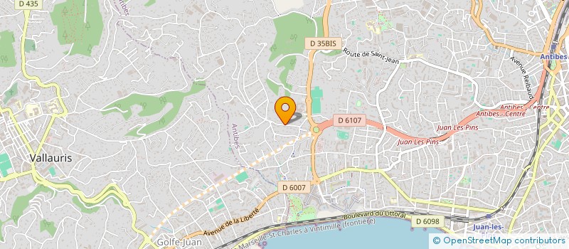 localisation de l'entreprise SCI SAINT BERNARD à ANTIBES