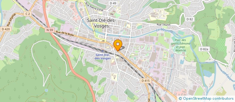 localisation de l'entreprise SCI SAINT CHRISTOPHE à SAINT-DIE-DES-VOSGES