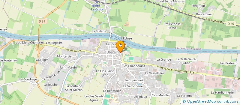 localisation de l'entreprise SCI SAINT CLAUDE à LA CROIX-EN-TOURAINE