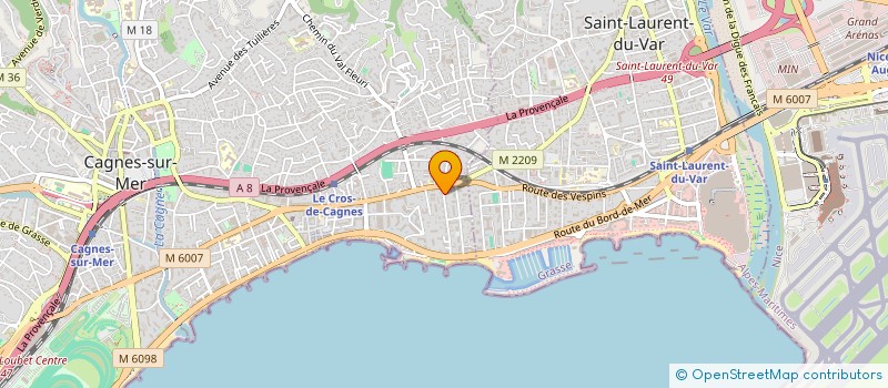 localisation de l'entreprise SCI SAINT-DIDIER à CAGNES-SUR-MER