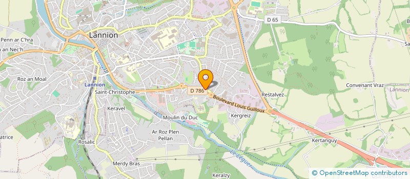 localisation de l'entreprise SCI SAINT ELIVET 2  LANNION