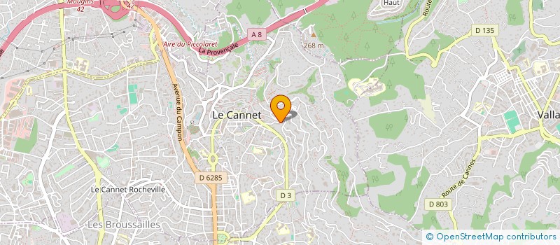 localisation de l'entreprise SCI SAINT ELME à LE CANNET