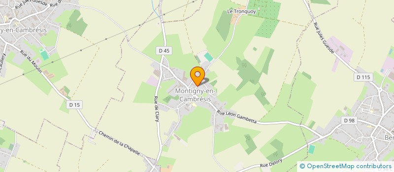 localisation de l'entreprise SCI SAINT ELOI à MONTIGNY-EN-CAMBRESIS