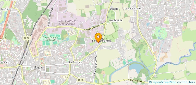 localisation de l'entreprise SCI SAINT-ETIENNE  BRUZ
