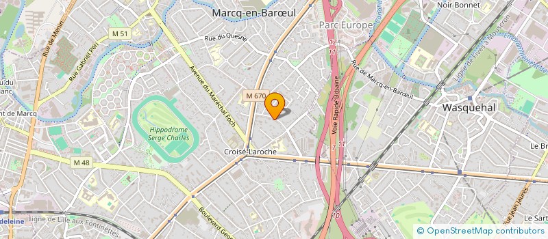 localisation de l'entreprise SCI SAINT EXUPERY à MARCQ-EN-BARŒUL