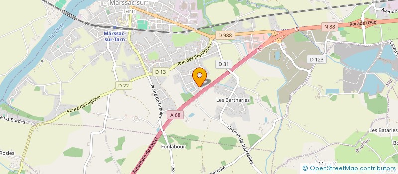 localisation de l'entreprise SCI SAINT EXUPERY à MARSSAC-SUR-TARN