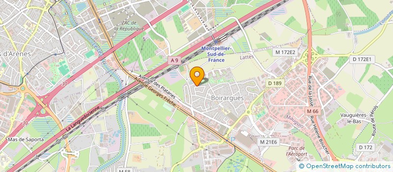 localisation de l'entreprise SCI SAINT EXUPERY à LATTES