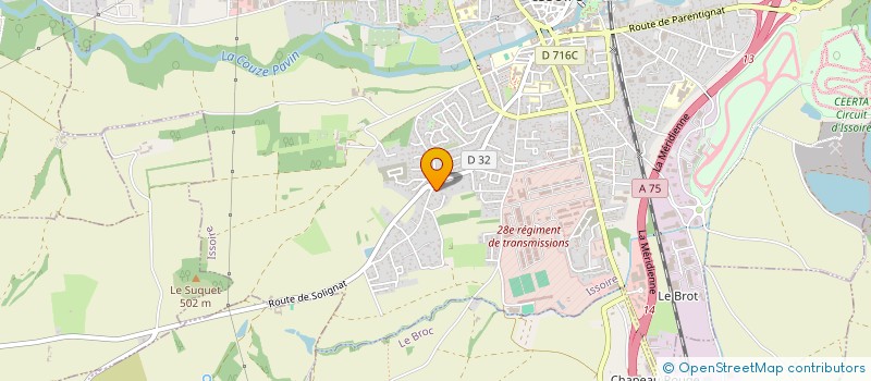 localisation de l'entreprise SCI SAINT-FLOUR - BEZIERS  ISSOIRE