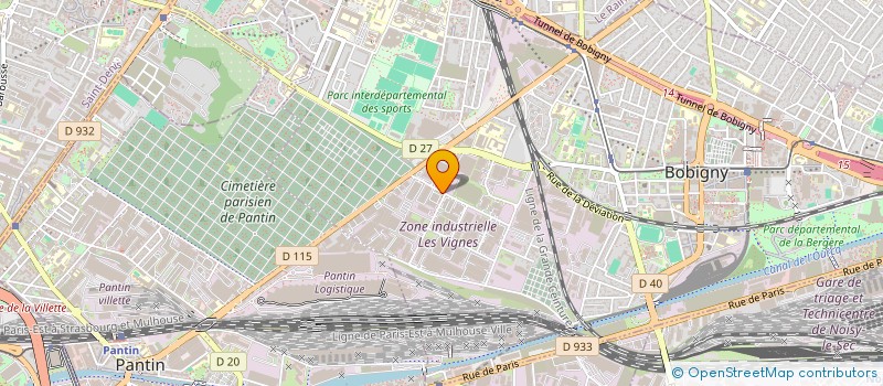 localisation de l'entreprise SCI SAINT GAUTIER  BOBIGNY