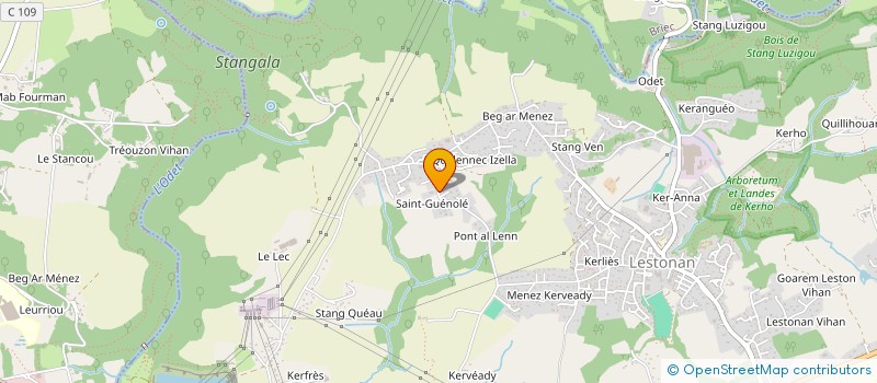 localisation de l'entreprise SCI SAINT GUENOLE  ERGUE-GABERIC