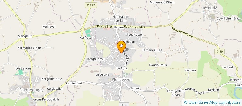 localisation de l'entreprise SCI SAINT GUIREC  PLOUZEVEDE