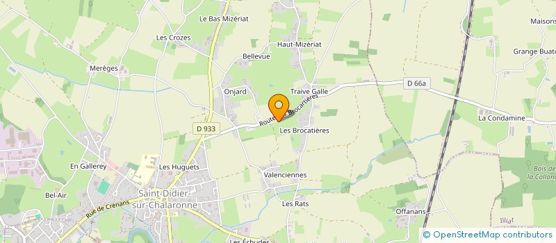 localisation de l'entreprise SCI SAINT HONORE à SAINT-DIDIER-SUR-CHALARONNE
