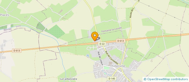 localisation de l'entreprise SCI SAINT HONORE BEAUJOUAS  THIBERVILLE