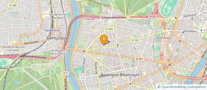 localisation de l'entreprise SCI SAINT HYMER 2005  BOULOGNE-BILLANCOURT