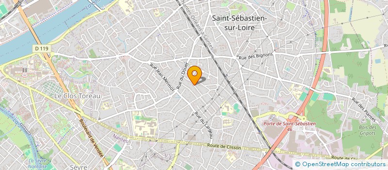 localisation de l'entreprise SCI SAINT JACQUES à SAINT-SEBASTIEN-SUR-LOIRE