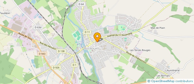 localisation de l'entreprise SCI SAINT JEAN à BUZANCAIS