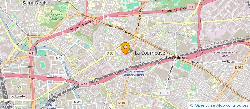 localisation de l'entreprise SCI SAINT-JUST à LA COURNEUVE