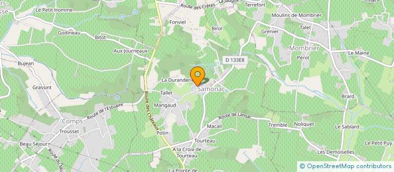 localisation de l'entreprise SCI SAINT-JUSTIN  SAMONAC