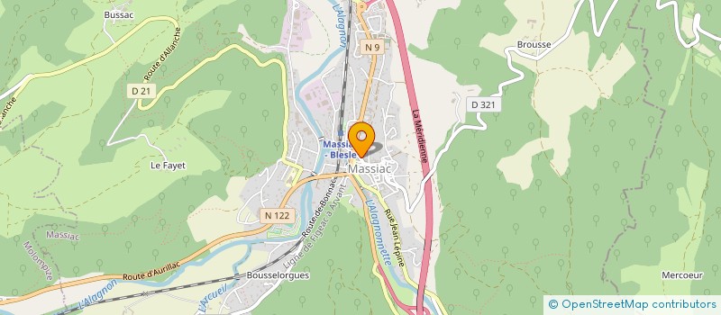 localisation de l'entreprise SCI SAINT LAURENT à MASSIAC