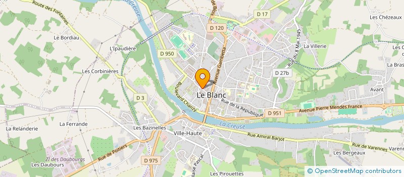 localisation de l'entreprise SCI SAINT LAZARE 3MBR à LE BLANC