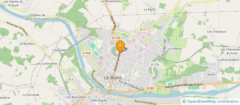 localisation de l'entreprise SCI SAINT LAZARE à LE BLANC