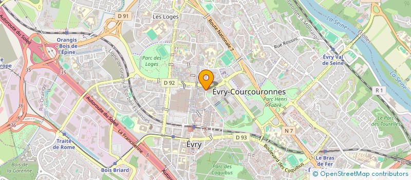 localisation de l'entreprise SCI SAINT LAZARE à EVRY-COURCOURONNES