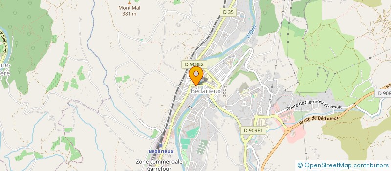 localisation de l'entreprise SCI SAINT LOUIS  BEDARIEUX