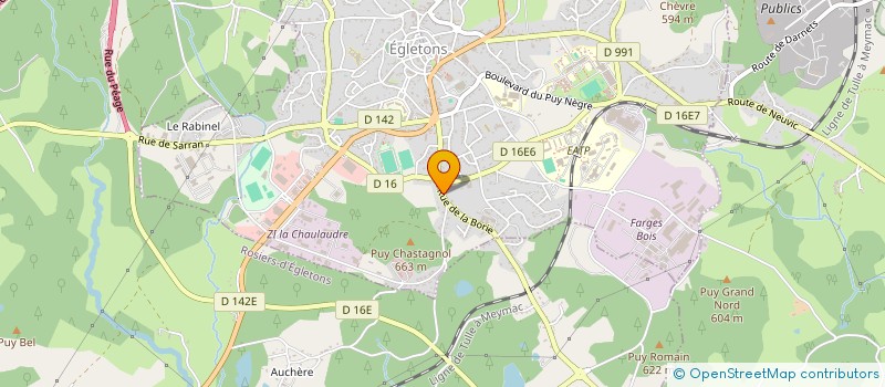 localisation de l'entreprise SCI SAINT MARINA à EGLETONS