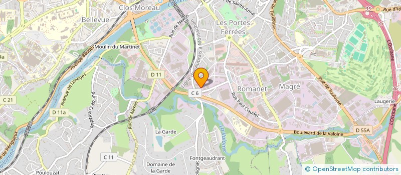 localisation de l'entreprise SCI SAINT MARTIN à LIMOGES