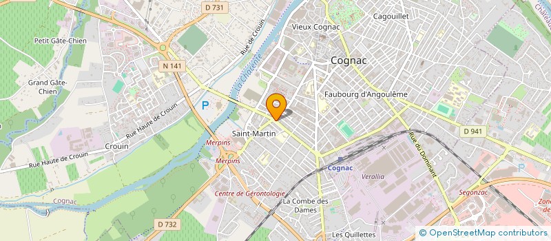 localisation de l'entreprise SCI SAINT MARTIN à COGNAC