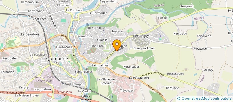 localisation de l'entreprise SCI SAINT MAUDE  QUIMPERLE