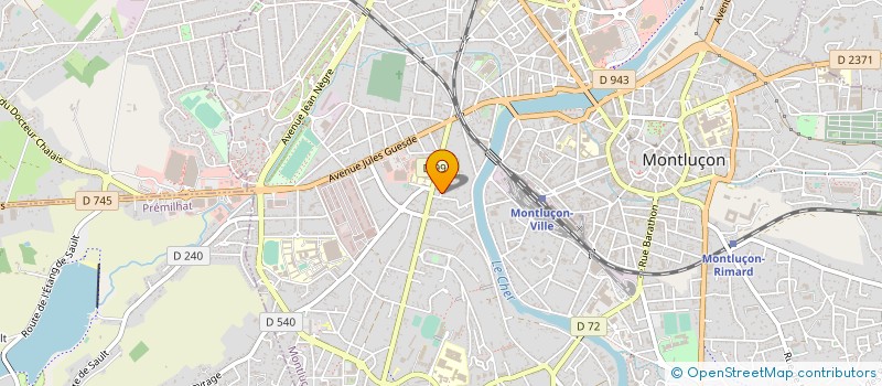 localisation de l'entreprise SCI SAINT-PAUL à MONTLUCON