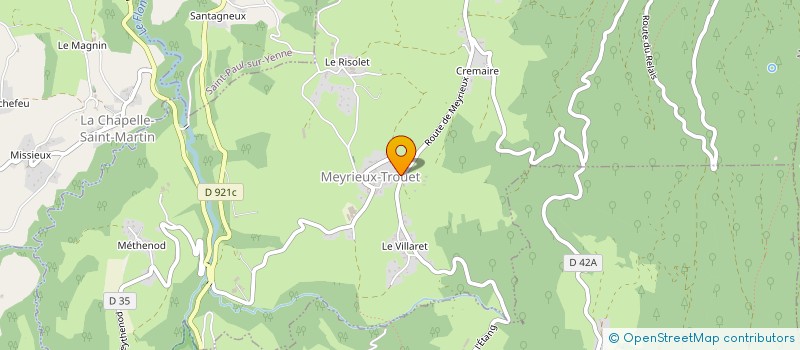 localisation de l'entreprise SCI SAINT PAUL  MEYRIEUX-TROUET