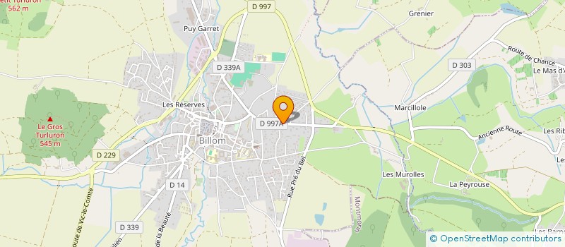 localisation de l'entreprise SCI SAINT PIERRE  BILLOM