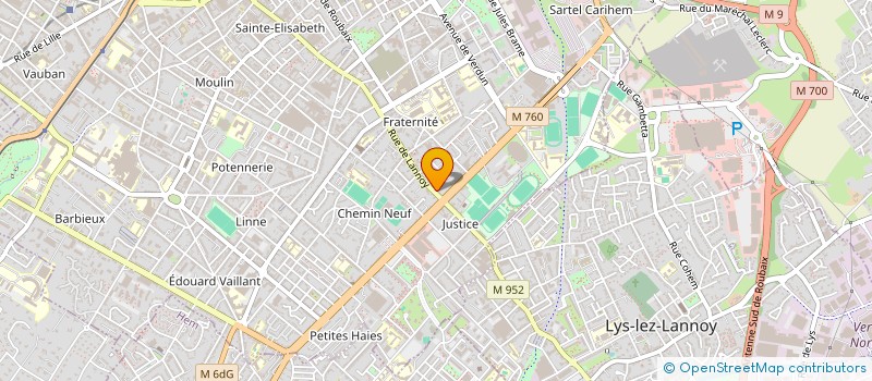 localisation de l'entreprise SCI SAINT PIERRE A.T.  ROUBAIX