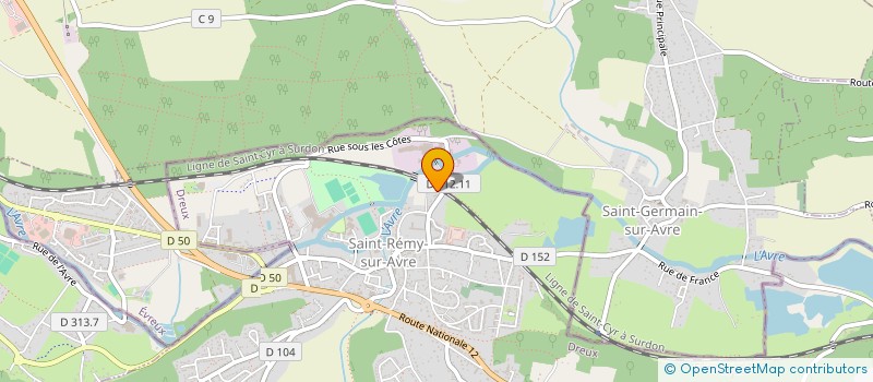 localisation de l'entreprise SCI SAINT REMY NONANCOURT à SAINT-REMY-SUR-AVRE