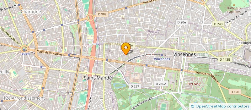 localisation de l'entreprise SCI SAINT-ROCH à VINCENNES