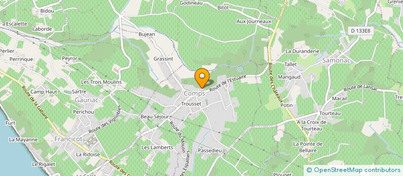 localisation de l'entreprise SCI SAINT SIMON  COMPS