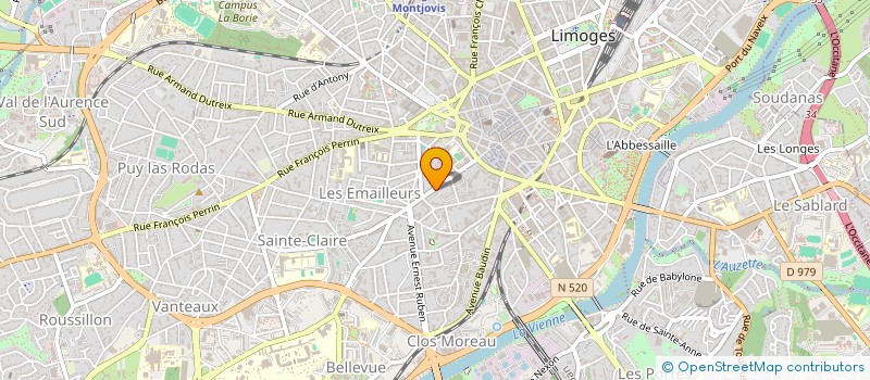 localisation de l'entreprise SCI SAINT SURIN à LIMOGES