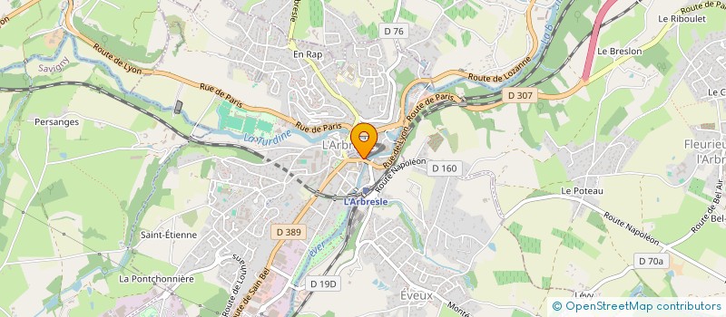 localisation de l'entreprise SCI SAINT TRIVIER  L'ARBRESLE