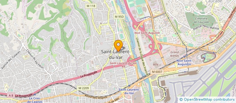 localisation de l'entreprise SCI SAINT VERAN à SAINT-LAURENT-DU-VAR